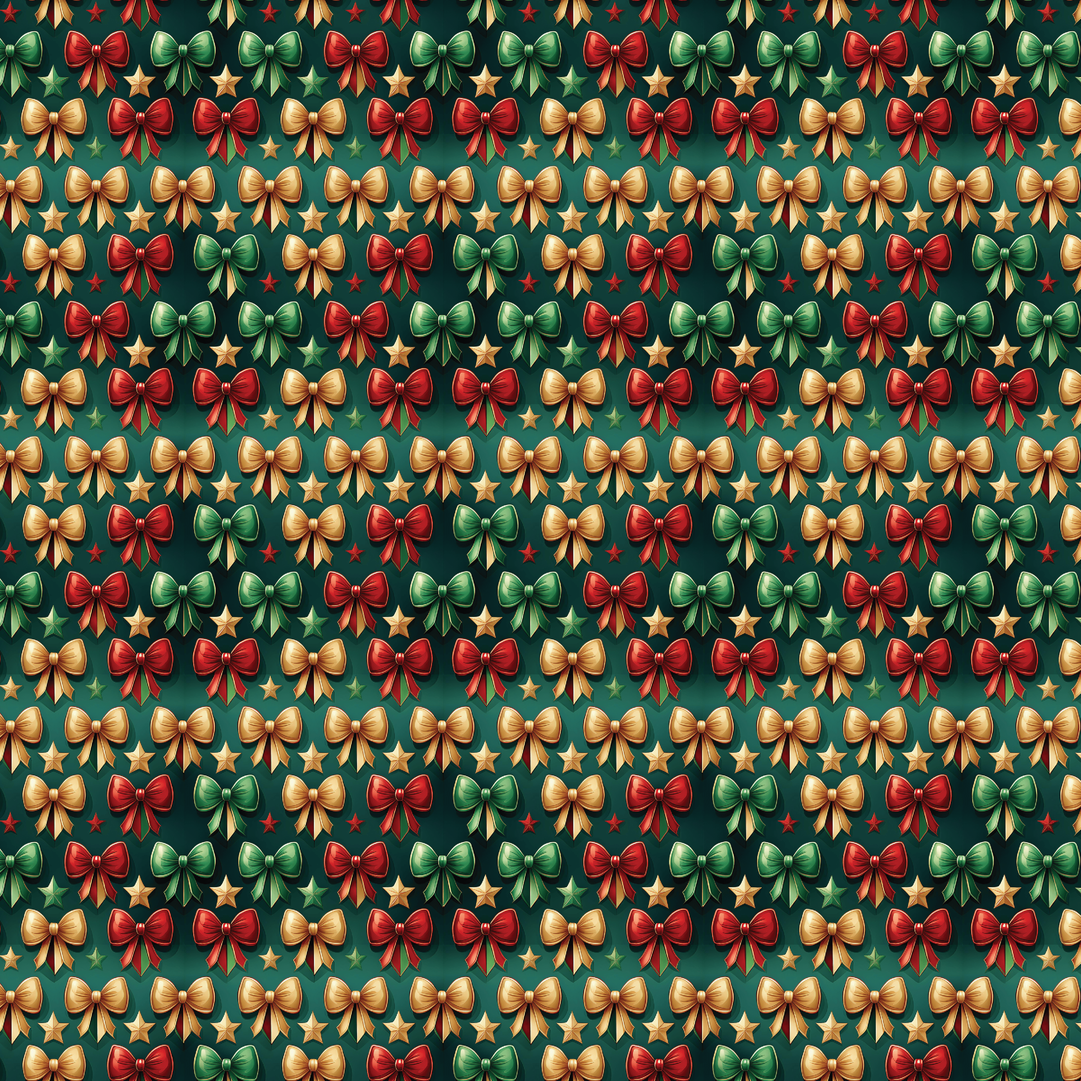 P1199 | Realistic Christmas Bows Pattern Acrylic Sheets - CMB Pattern Acrylic